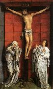 WEYDEN, Rogier van der Christus on the Cross with Mary and St John oil